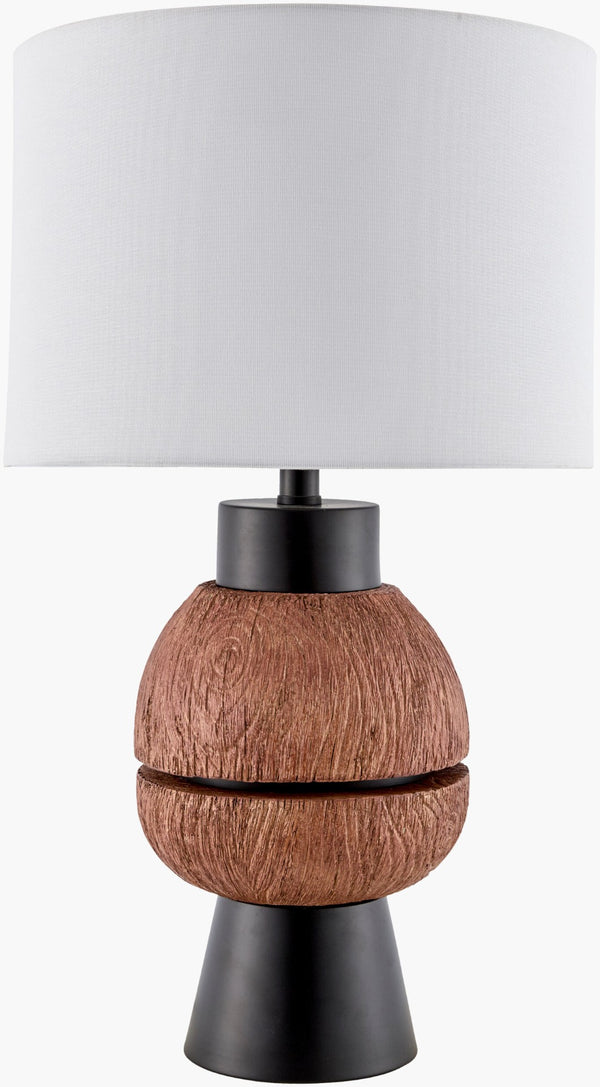 Livabliss Niobe Rustic Resin Table Lamp with Linen Shade for Farmhouse or Transitional Decor NIO-007