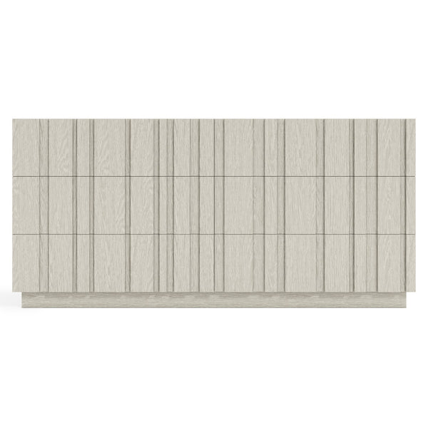 Bernhardt Bernhardt Tempo Dresser With Wirebrushed Oak Larza Finish, 6 Push‑To‑Open Drawers, Rustic Modern Craftsmanship 346054