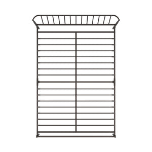 Homelegance By Top-Line Dante Metal Platform Bed with Curved Metal Headboard Dark Bronze Metal