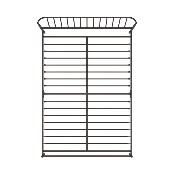 Homelegance By Top-Line Dante Metal Platform Bed with Curved Metal Headboard Dark Bronze Metal