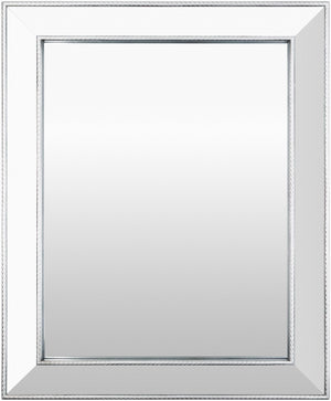 Surya Arian Modern 32"H X 26"W Decorative Mirror – Stylish Home Accent For Any Room, Easy Care! Frame, Metallic ,Silver Mirror Nir001-2632