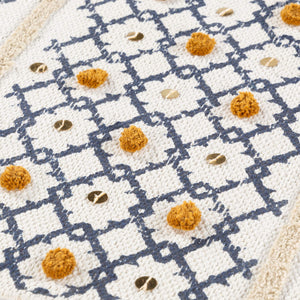 Surya Nisha 28"H X 15"W Elegant Wall Hanging Decor With Global Inspired Design – Durable & Charming! Navy Cotton,Wood Nis1000-2915