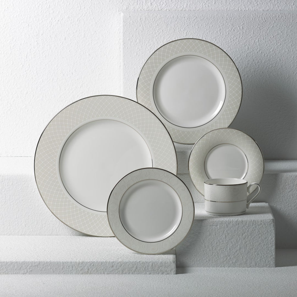 Lenox Venetian Lace 5-Piece Place Setting White, WHITE BONE CHINA 762014