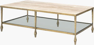 Surya Nivara Artisan Crafted Wide Low Profile Coffee Table for Bohemian Living Rooms NIVA001-175428