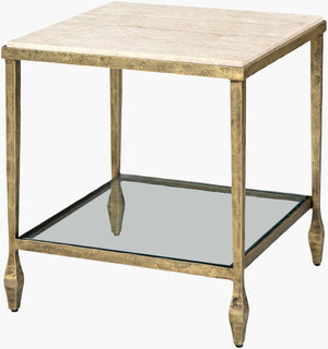 Surya Nivara Handcrafted Square End Table Artisan Accent for Living Room or Bedroom NIVA002-222020