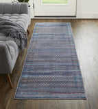 Feizy Rugs Voss Collection Bold Transitional Rug: Vibrant Colors & Distinctive Patterns For Any Living Space Blue,Tan,Pink Polyester Vos39h7faqumlti7a