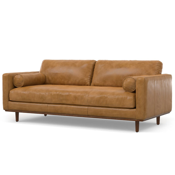 English Elm Morrison 89" Sofa - Handcrafted Sienna Leather, Mid-Century Modern Comfort For Timeless Style B136P159632