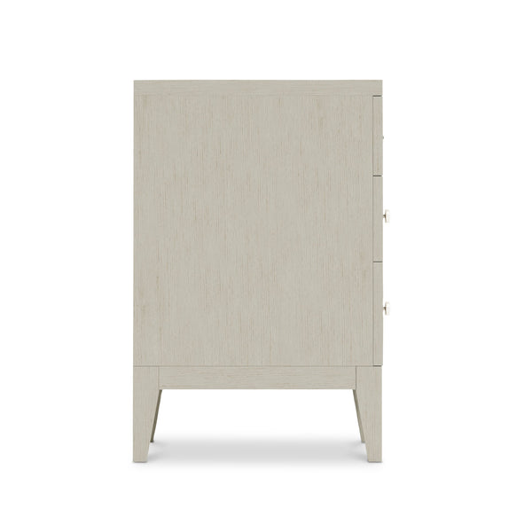 Bernhardt Bernhardt Cornelia Nightstand With 3 Soft-Close Drawers, Brushed Metal Inlays & Integrated Usb Charging Nebbia 24 W" x 19 D" x 29 H" 331228