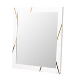 Modrest Nixa - Modern White & Gold Mirror