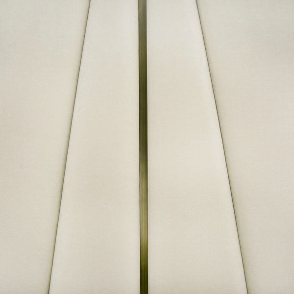 VIG Furniture Modrest Nixa - Modern Beige Velvet + Brushed Bronze Bed VGVC-BD1909-BED-BGE