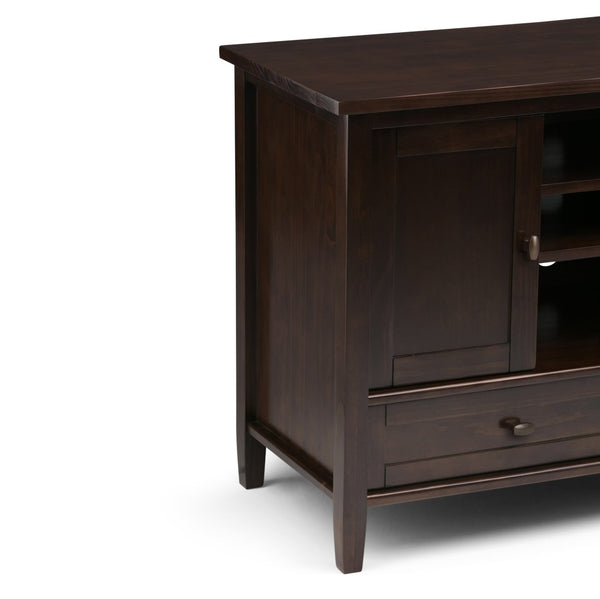English Elm Warm Shaker Tv Media Stand - Handcrafted Tobacco Brown With Ample Storage & Timeless Design B136P159720-GIGA