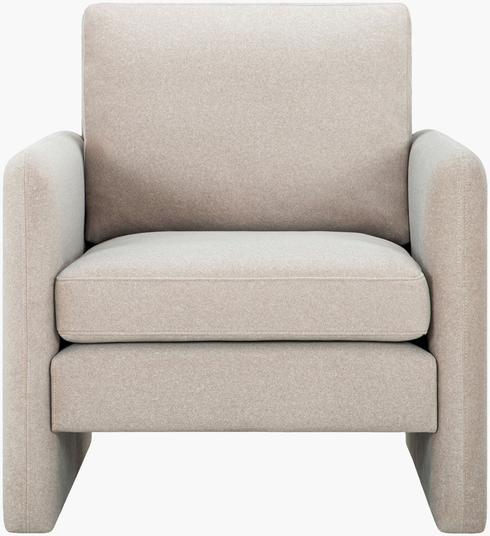 Surya Niya Accent Chair – Chic 33"H X 31"W X 35"D Design, Luxurious Comfort & Easy Maintenance For Any Space Base, Beige Polyester,Plywood,Polyester Wrapped Foam Niya001-333135