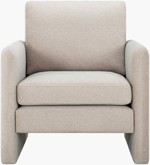 Surya Niya Accent Chair – Chic 33"H X 31"W X 35"D Design, Luxurious Comfort & Easy Maintenance For Any Space Base, Beige Polyester,Plywood,Polyester Wrapped Foam Niya001-333135