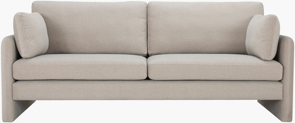 Surya Niya Elegant 33"H X 82"W X 35"D Sofa - Luxurious Comfort, Durable Design & Easy Care Upholstery Base, Beige Polyester,Plywood,Polyester Wrapped Foam,Polyester Wrapped Foam Niya003-338235