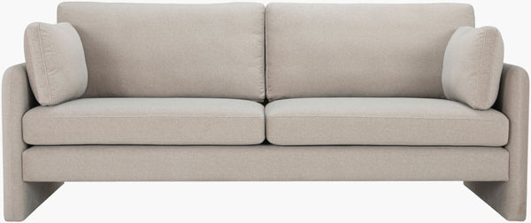 Surya Niya Elegant 33"H X 82"W X 35"D Sofa - Luxurious Comfort, Durable Design & Easy Care Upholstery Base, Beige Polyester,Plywood,Polyester Wrapped Foam,Polyester Wrapped Foam Niya003-338235