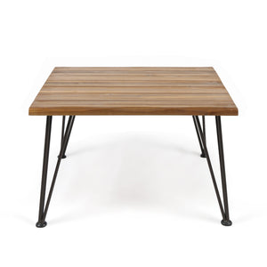 English Elm Christopher Knight Home® - ZION Teak Industrial Wood & Metal Coffee Table - Outdoor-Treated Acacia Top on Iron Frame, Sturdy Finish 62981.00