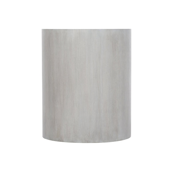 Bernhardt Bernhardt Thorne Side Table — Quartered White Oak Drum Accent, Starburst Top, Natural Finish, 20"W 452125