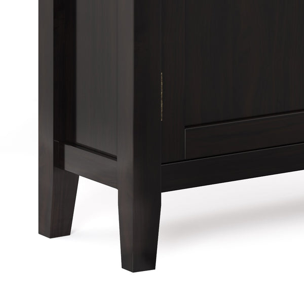 English Elm Redmond Low Storage Cabinet - Handcrafted Hickory Brown With Adjustable Shelves For Any Room B136P159527-GIGA