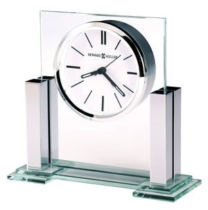 Hekman Furniture 645842 Metropolitan Tabletop Clock - Elegant Glass & Metal Design With Luminous Hands, Quartz Alarm  Metropolitan Tabletop Clock 645842