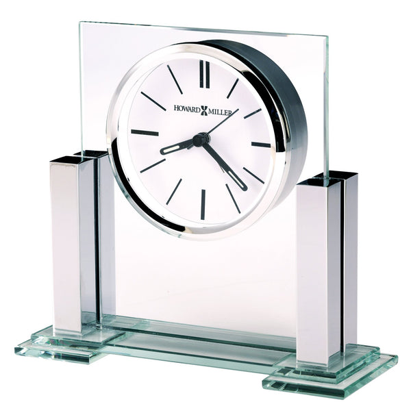 Hekman Furniture 645842 Metropolitan Tabletop Clock - Elegant Glass & Metal Design With Luminous Hands, Quartz Alarm  Metropolitan Tabletop Clock 645842