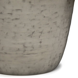 English Elm Garvy - Handcrafted Antique Silver Metal Side Table With Drum Design For Modern Industrial Spaces B136P158981