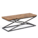 Railway Wood and Iron Coffee Table