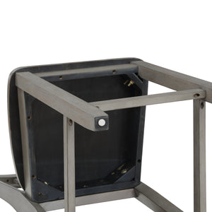 English Elm Steve Silver - Toscana 5-Piece Dark Gray Dining Set with Kiln-Dried Wood, 24" Counter Height Chairs, Scratch-Resistant Pads B081S00206