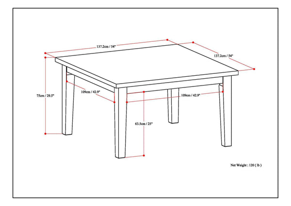 English Elm Eastwood Square Dining Table - Handcrafted Java Brown Finish For Stylish Dining & Versatile Use B136P158144
