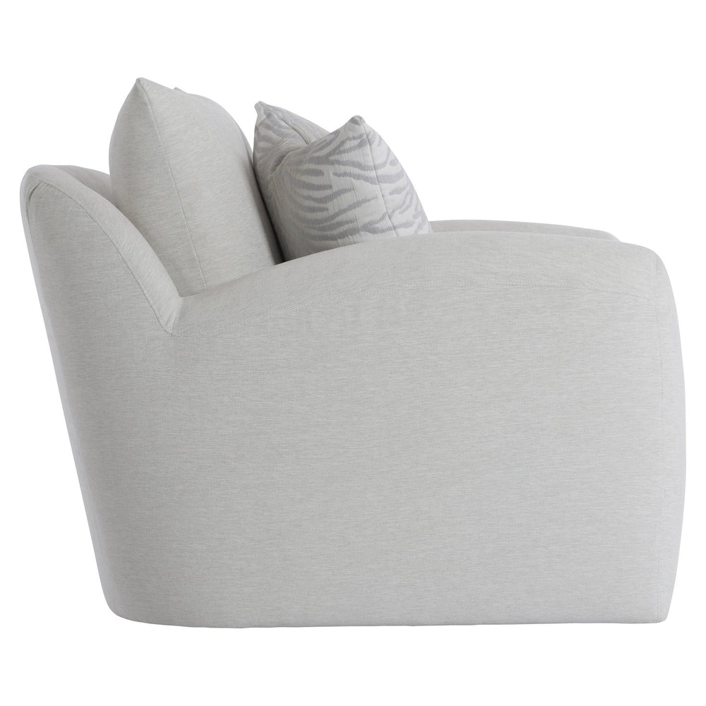 Bernhardt Bernhardt Asher Made-To-Order Fabric Swivel Chair With Curved Arms, Plush Cushions & 360° Base P1052SA