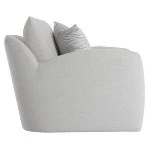 Bernhardt Bernhardt Asher Made-To-Order Fabric Swivel Chair With Curved Arms, Plush Cushions & 360° Base P1052SA