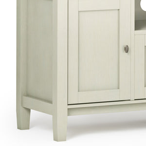 English Elm Warm Shaker 72" Tv Media Stand - Rustic Antique White With Ample Storage & Cable Management Solutions B136P159710-GIGA