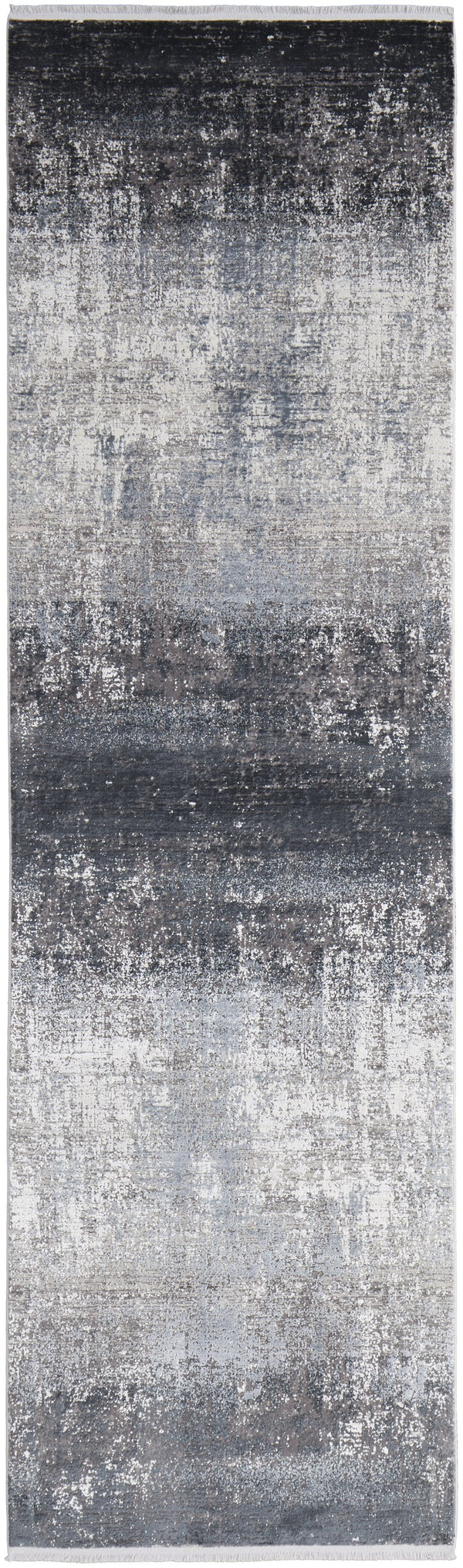 Feizy Rugs Cadiz Abstract Low Pile Rug - Modern Elegance With Distinctive Patterns Inspired By Spanish Architecture Gray,Black,Silver Viscose,Acrylic 86639fwfchlblki89