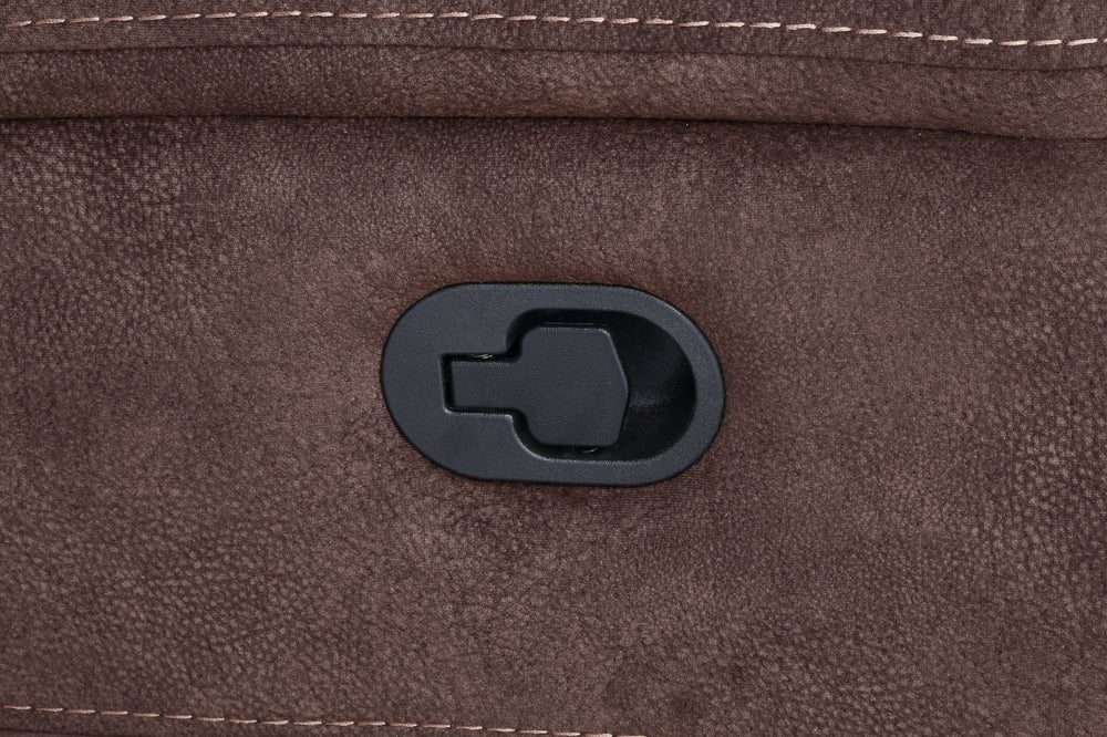 English Elm Steve Silver - Pueblo Dark Brown Faux Leather Manual Recliner Sofa with Zero Wallhugger, 360lb Capacity, Durable Frame B081P157309