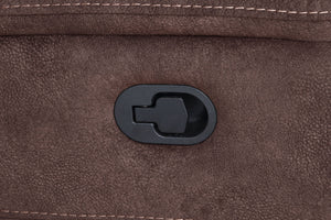 English Elm Steve Silver - Pueblo Dark Brown Faux Leather Manual Recliner Sofa with Zero Wallhugger, 360lb Capacity, Durable Frame B081P157309