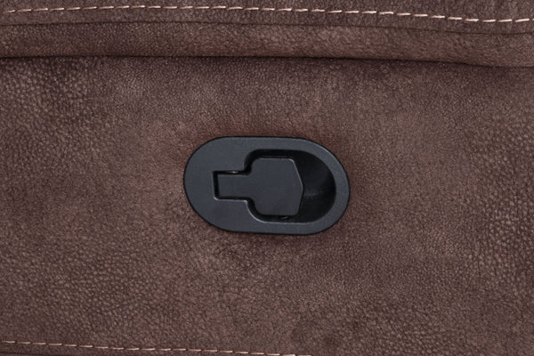 English Elm Steve Silver - Pueblo Dark Brown Faux Leather Manual Recliner Sofa with Zero Wallhugger, 360lb Capacity, Durable Frame B081P157309