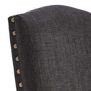 Homelegance By Top-Line Nicklaus Premium Nailhead Upholstered Counter Height Chairs (Set of 2) Light Natural Wood