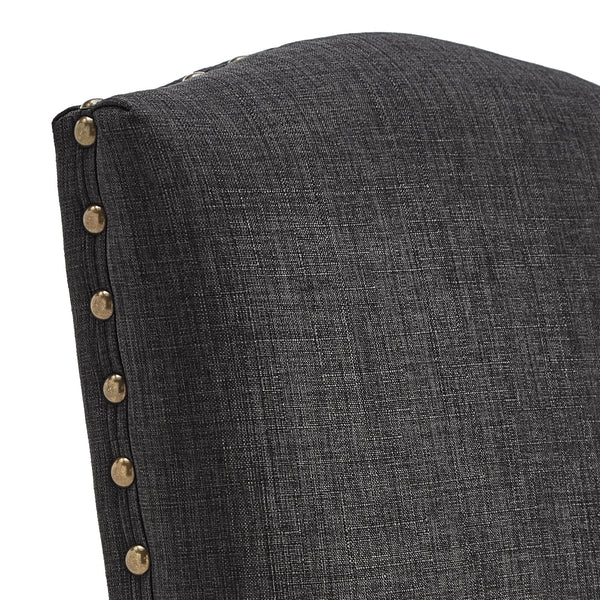 Homelegance By Top-Line Nicklaus Premium Nailhead Upholstered Counter Height Chairs (Set of 2) Light Natural Wood