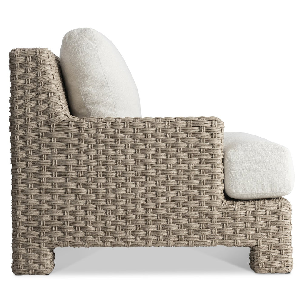 Bernhardt Bernhardt Trieste Outdoor Chair With Deep All-Weather Wicker, Ergonomic Cushions & Modern Geometry - Made to Order O1413A