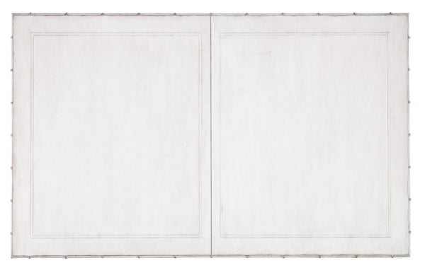 Hooker Furniture Charleston Rectangular Dining Table With Bamboo Motif, White Heron Finish And Removable 20" Leaf 6750-75217-06