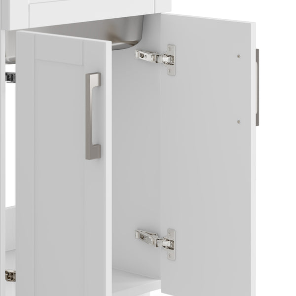 English Elm Hennessy - Stylish 20" Laundry Cabinet With Stainless Steel Sink & Chrome Faucet For Easy Cleaning B136P158796