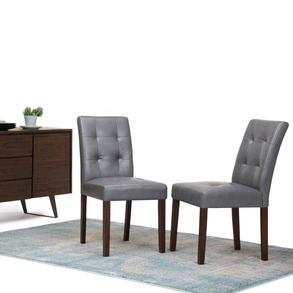 English Elm Andover Parson Dining Chair Set Of 2 - Modern Stone Grey Upholstery For Timeless Comfort & Style B136P158585