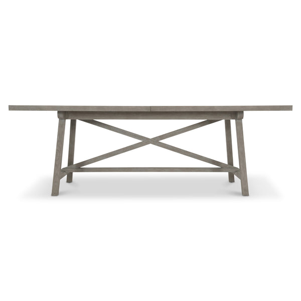 Bernhardt Bernhardt Albion Extendable Dining Table 88-124" Pewter White Oak Farmhouse With X-Stretcher Stability K1749
