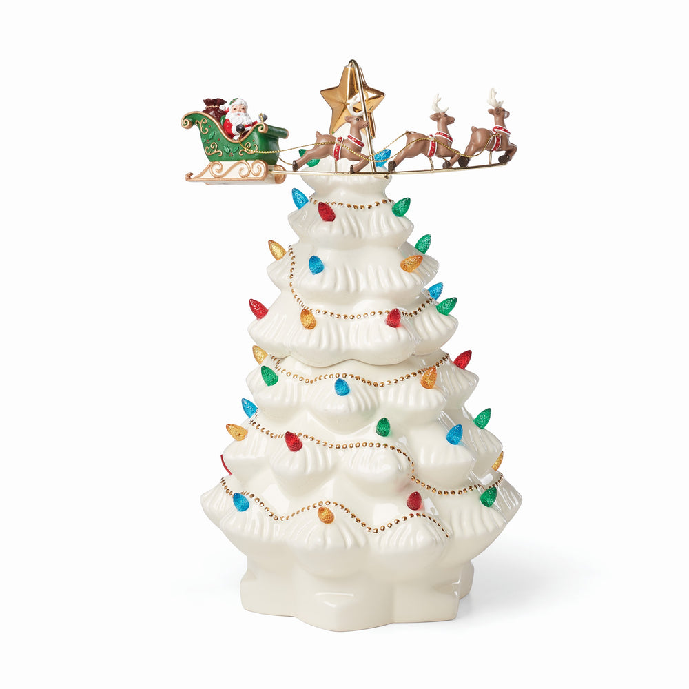 Lenox Treasured Traditions Tree with Flying Santa NO COLOR PORCELAIN 894469