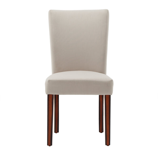 Homelegance By Top-Line Harmonn Upholstered Parsons Dining Chairs (Set of 2) Espresso Rubberwood