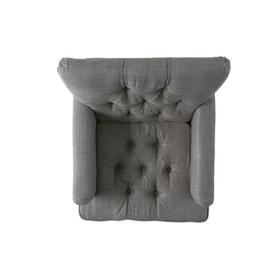 English Elm Christopher Knight Home® - HARRISON Tufted Club Chair with Diamond-Stitched Back, Nailhead Trim and Turned Birch Legs for Comfort and Style Charcoal 53444.00F