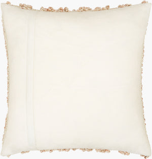 Surya Nacka Eco-friendly 18" Accent Pillow Kit - Durable, Lightweight, Artisan-made For Cozy Cottage Style Pale Pink Recycled Pet Yarn,Polyester Nka002-1818p