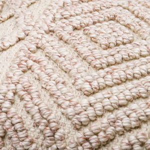 Surya Nacka Eco-friendly 18" Accent Pillow Kit - Durable, Lightweight, Artisan-made For Cozy Cottage Style Pale Pink Recycled Pet Yarn,Polyester Nka002-1818p