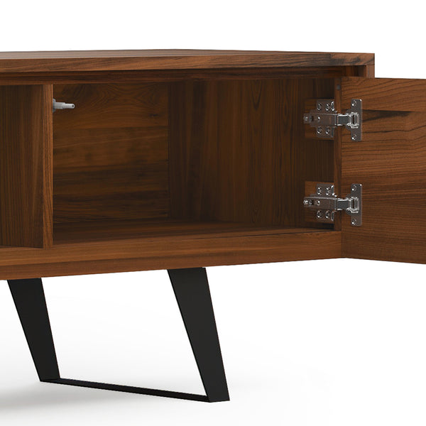 English Elm Lowry 72" Walnut Tv Media Stand - Mid-Century Modern Design With Concealed Storage & Durable Build B136P158889