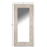 Parker House Crossings Monaco Floor Mirror Weathered Blanc Solid Mango MON#M3680