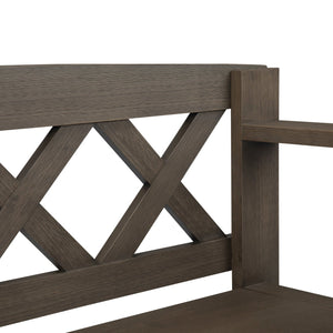 English Elm Amherst Solid Wood Entryway Storage Bench - Rustic Farmhouse Grey With Hidden Storage & Seating B136P158268
